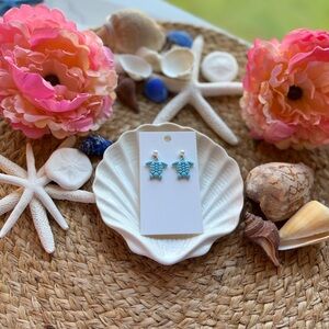 Hand Crafted Turquoise Sea Turtle Earrings